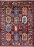 Turkmen Ersari Hand Knotted Wool Rug - 5' 7" X 7' 10" - Golden Nile