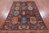 Turkmen Ersari Hand Knotted Wool Rug - 5' 7" X 7' 10" - Golden Nile