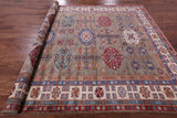 Super Kazak Hand Knotted Wool Rug - 8' 2" X 11' 1" - Golden Nile
