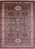 Super Kazak Hand Knotted Wool Rug - 8' 2" X 11' 1" - Golden Nile