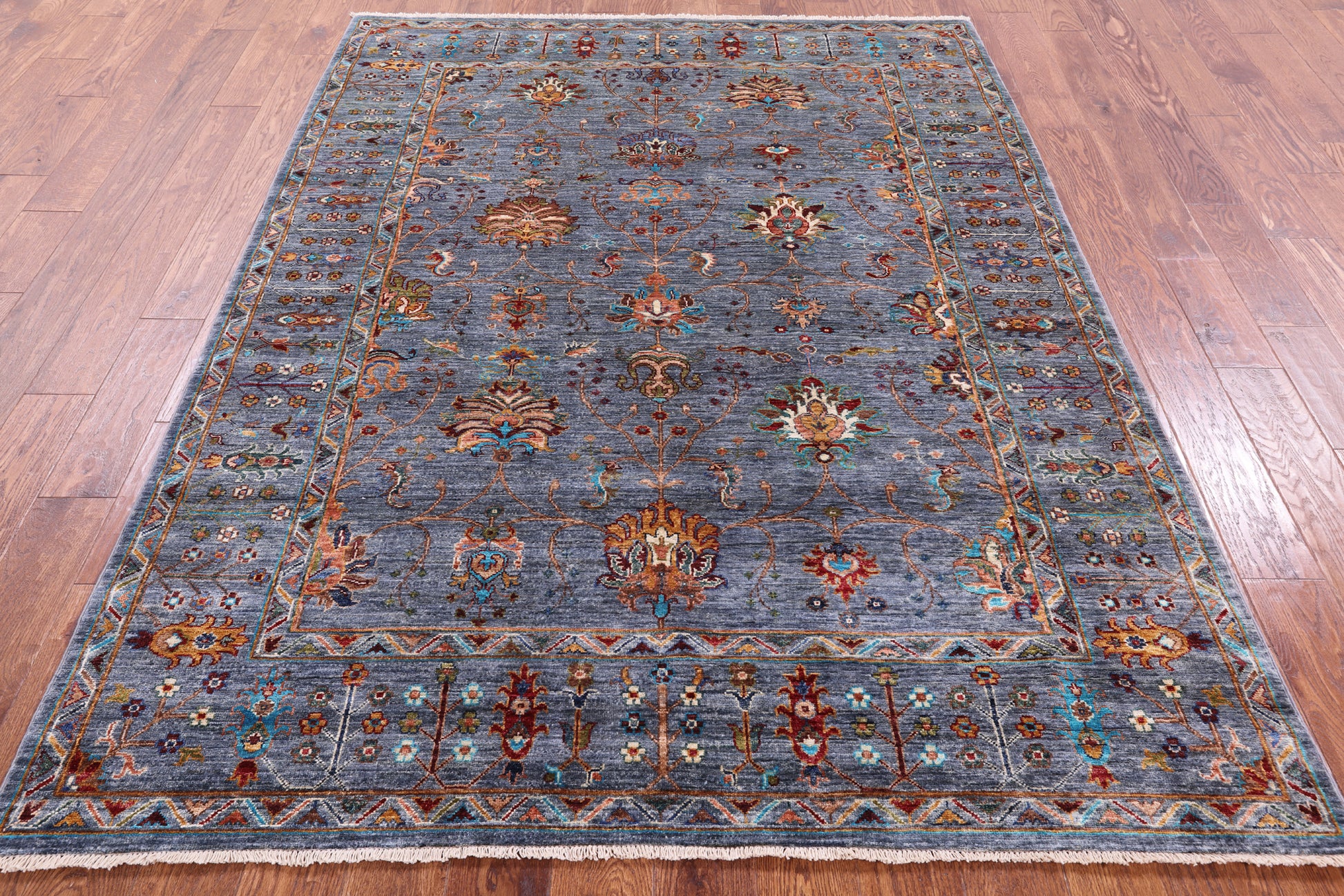 Peshawar Handmade Wool Rug - 5' 9" X 7' 9" - Golden Nile