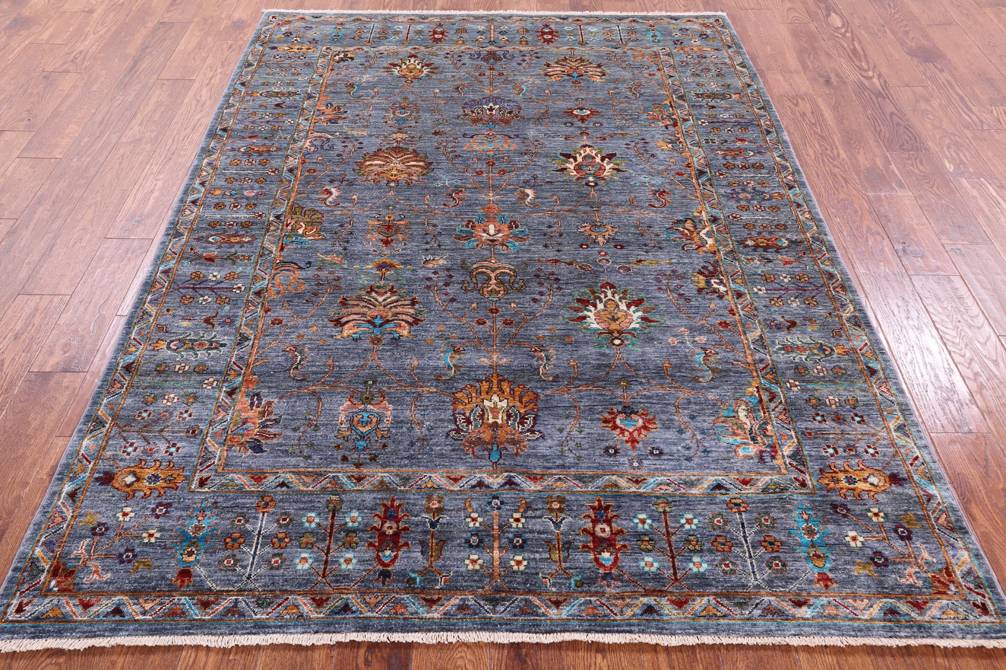 Peshawar Handmade Wool Rug - 5' 9" X 7' 9" - Golden Nile
