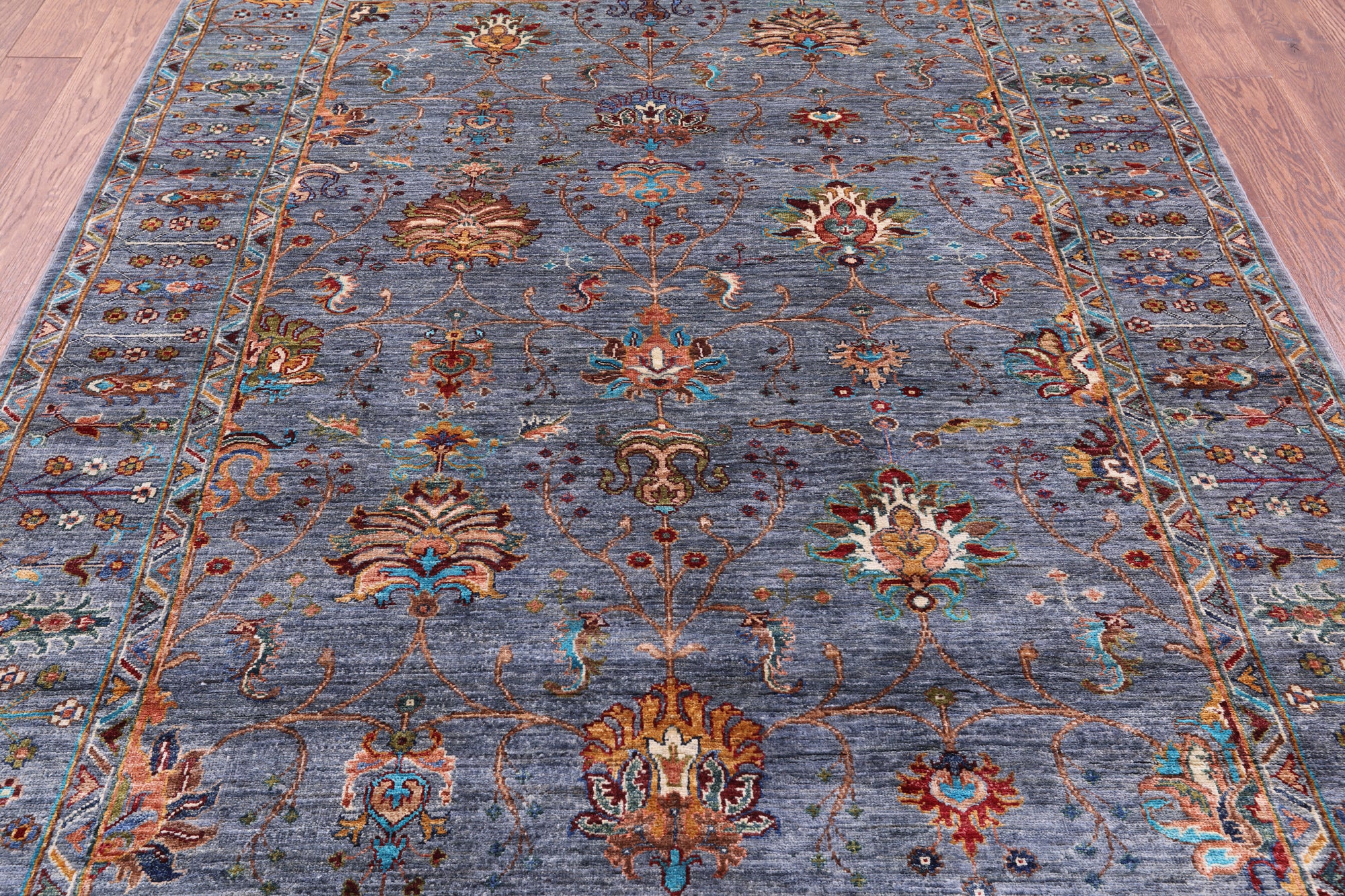 Peshawar Handmade Wool Rug - 5' 9" X 7' 9" - Golden Nile