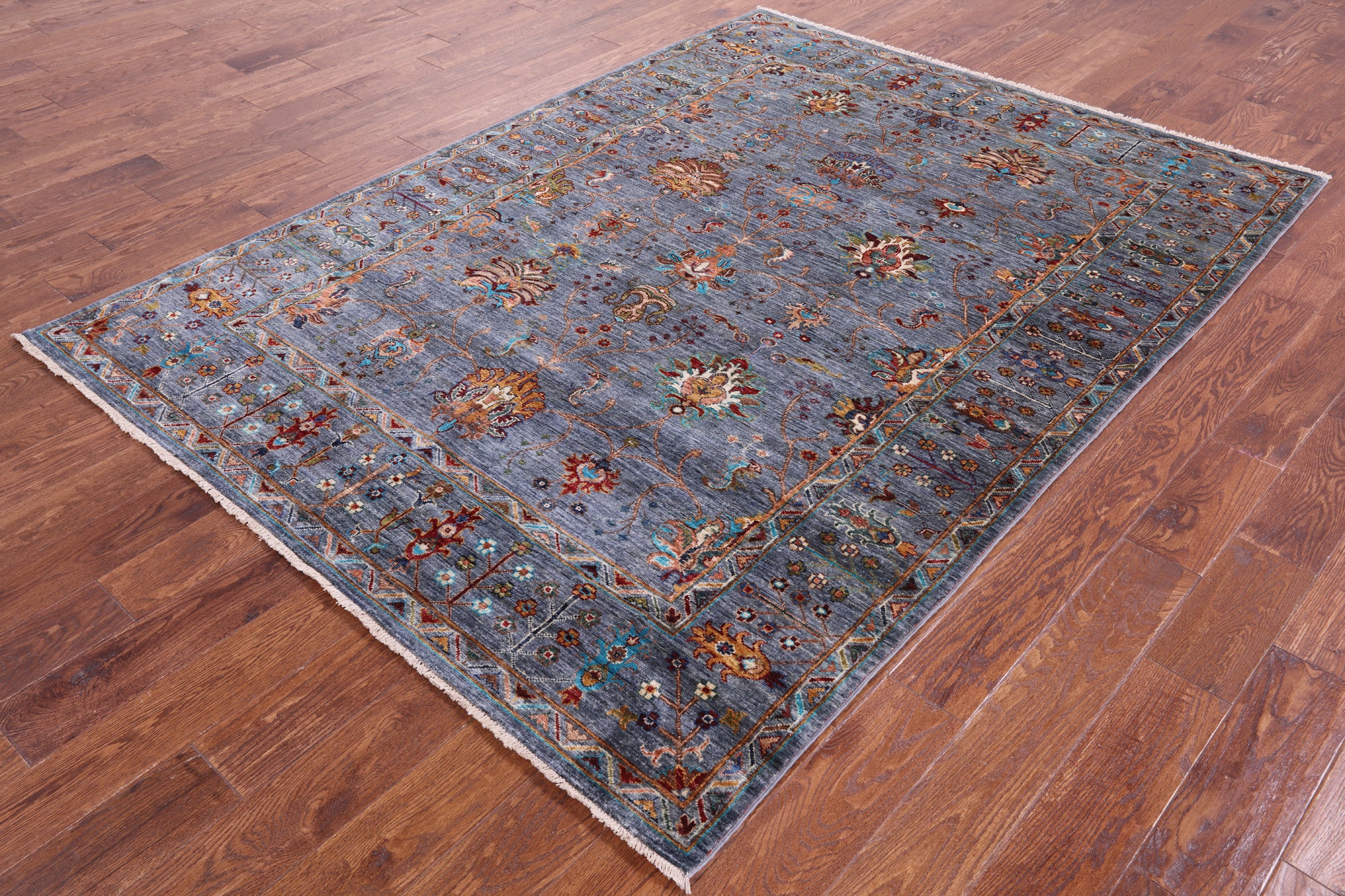 Peshawar Handmade Wool Rug - 5' 9" X 7' 9" - Golden Nile