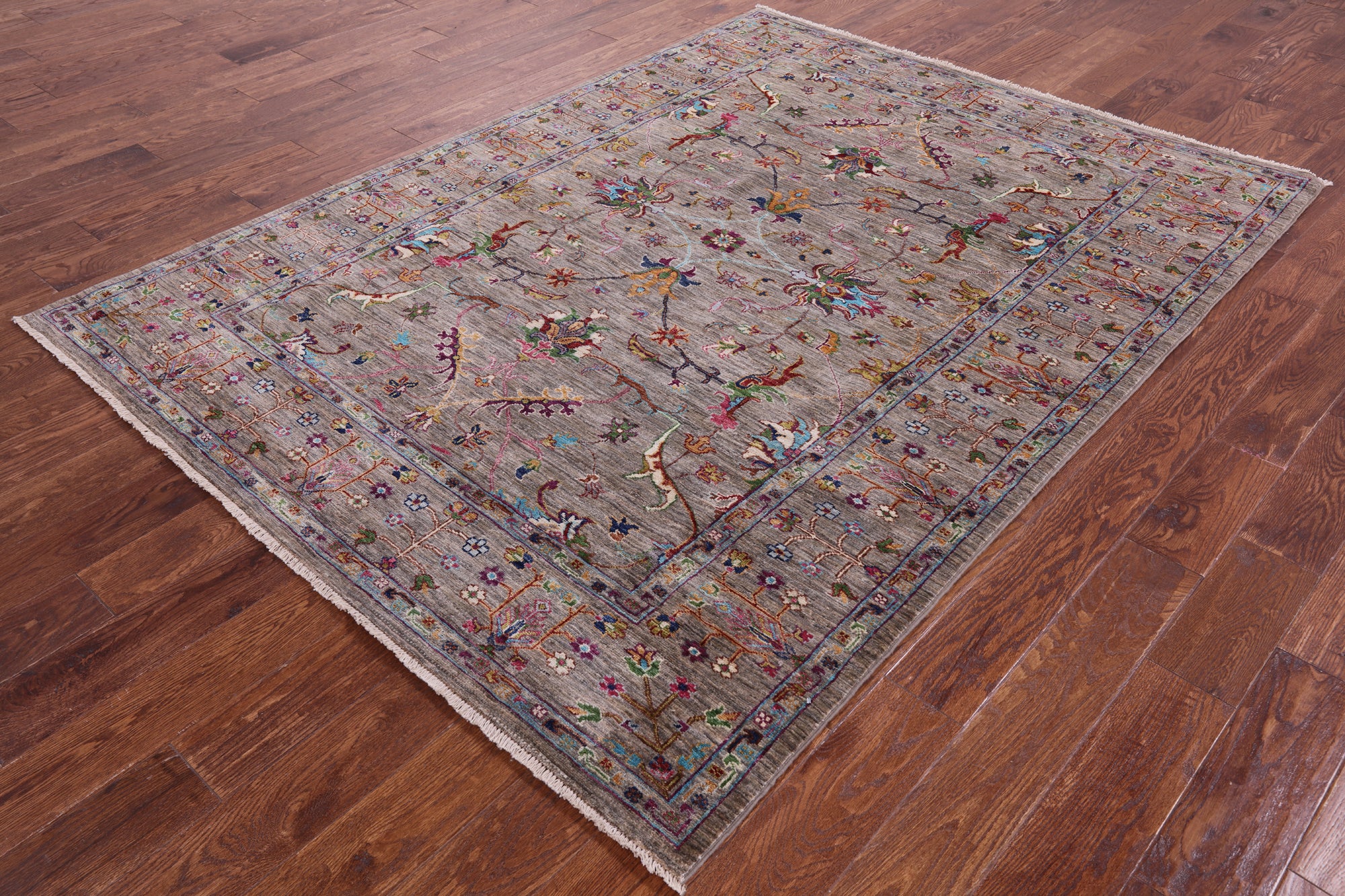 Peshawar Hand Knotted Wool Rug - 5' 8" X 7' 8" - Golden Nile