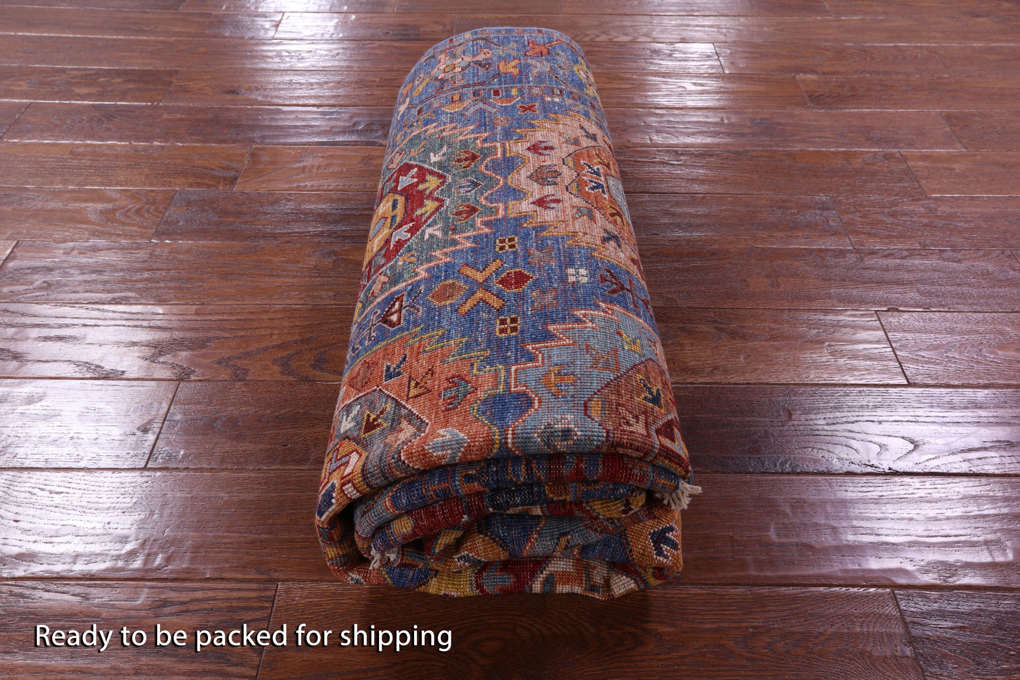 Blue Turkmen Ersari Hand Knotted Wool Rug - 4' 11" X 6' 9" - Golden Nile