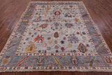 Turkish Oushak Hand Knotted Wool Rug - 7' 11" X 9' 6" - Golden Nile