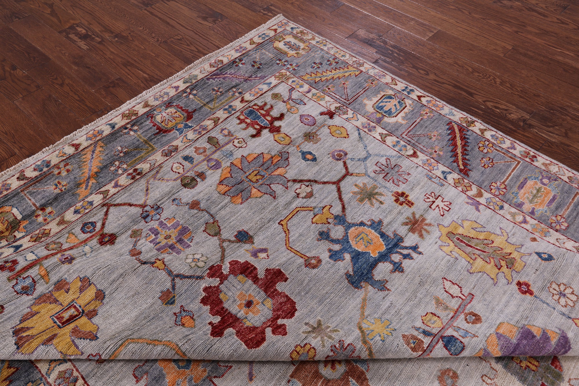Turkish Oushak Hand Knotted Wool Rug - 7' 11" X 9' 6" - Golden Nile