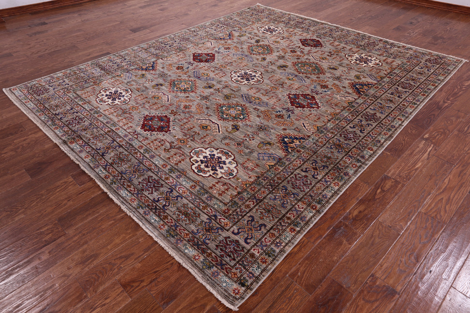 Super Kazak Hand Knotted Wool Rug - 8' 2" X 10' 1" - Golden Nile