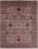 Super Kazak Hand Knotted Wool Rug - 8' 2" X 10' 1" - Golden Nile