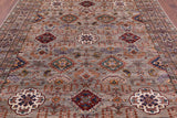 Super Kazak Hand Knotted Wool Rug - 8' 2" X 10' 1" - Golden Nile