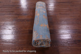 Blue Turkish Oushak Handmade Wool Rug - 9' 0" X 11' 8" - Golden Nile