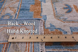 Blue Turkish Oushak Handmade Wool Rug - 9' 0" X 11' 8" - Golden Nile