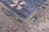 Blue Turkish Oushak Hand Knotted Wool Rug - 8' 1" X 9' 9" - Golden Nile