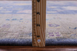 Blue Turkish Oushak Hand Knotted Wool Rug - 8' 1" X 9' 9" - Golden Nile