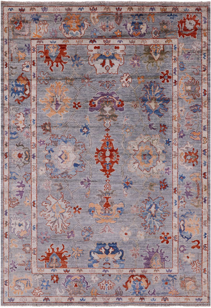Turkish Oushak Hand Knotted Wool Rug - 5' 11" X 8' 3" - Golden Nile
