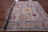 Grey Turkish Oushak Hand Knotted Wool Rug - 8' 2" X 9' 7" - Golden Nile