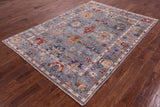 Turkish Oushak Hand Knotted Wool Rug - 6' 0" X 8' 4" - Golden Nile