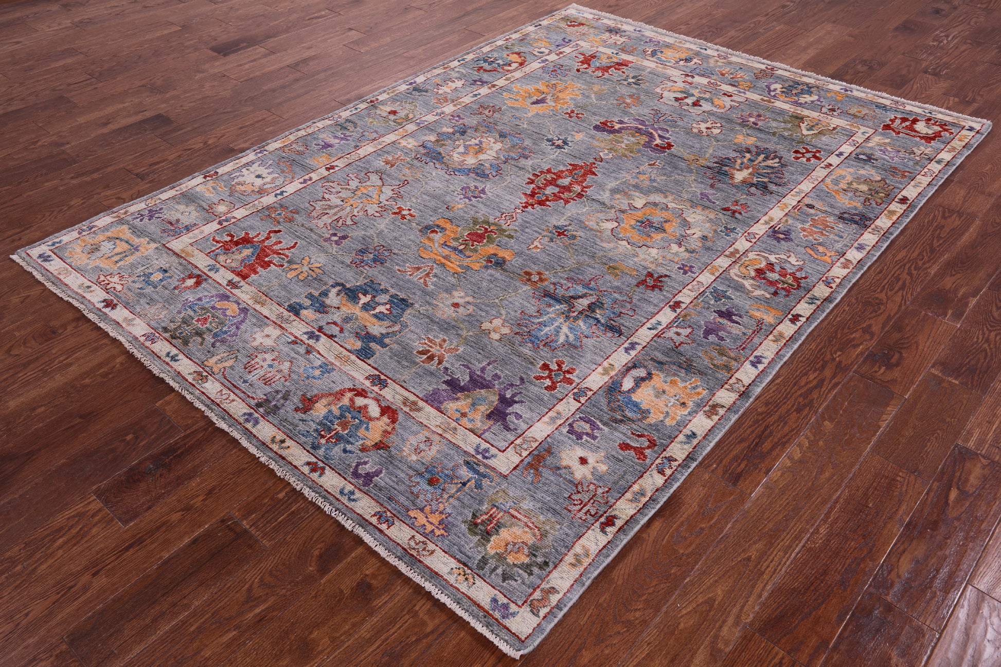 Turkish Oushak Hand Knotted Wool Rug - 6' 0" X 8' 4" - Golden Nile
