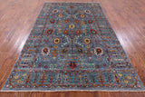 Peshawar Hand Knotted Wool Rug - 6' 6" X 10' 0" - Golden Nile