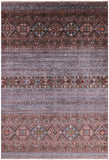 Khorjin Persian Gabbeh Hand Knotted Wool Rug - 6' 10" X 9' 9" - Golden Nile