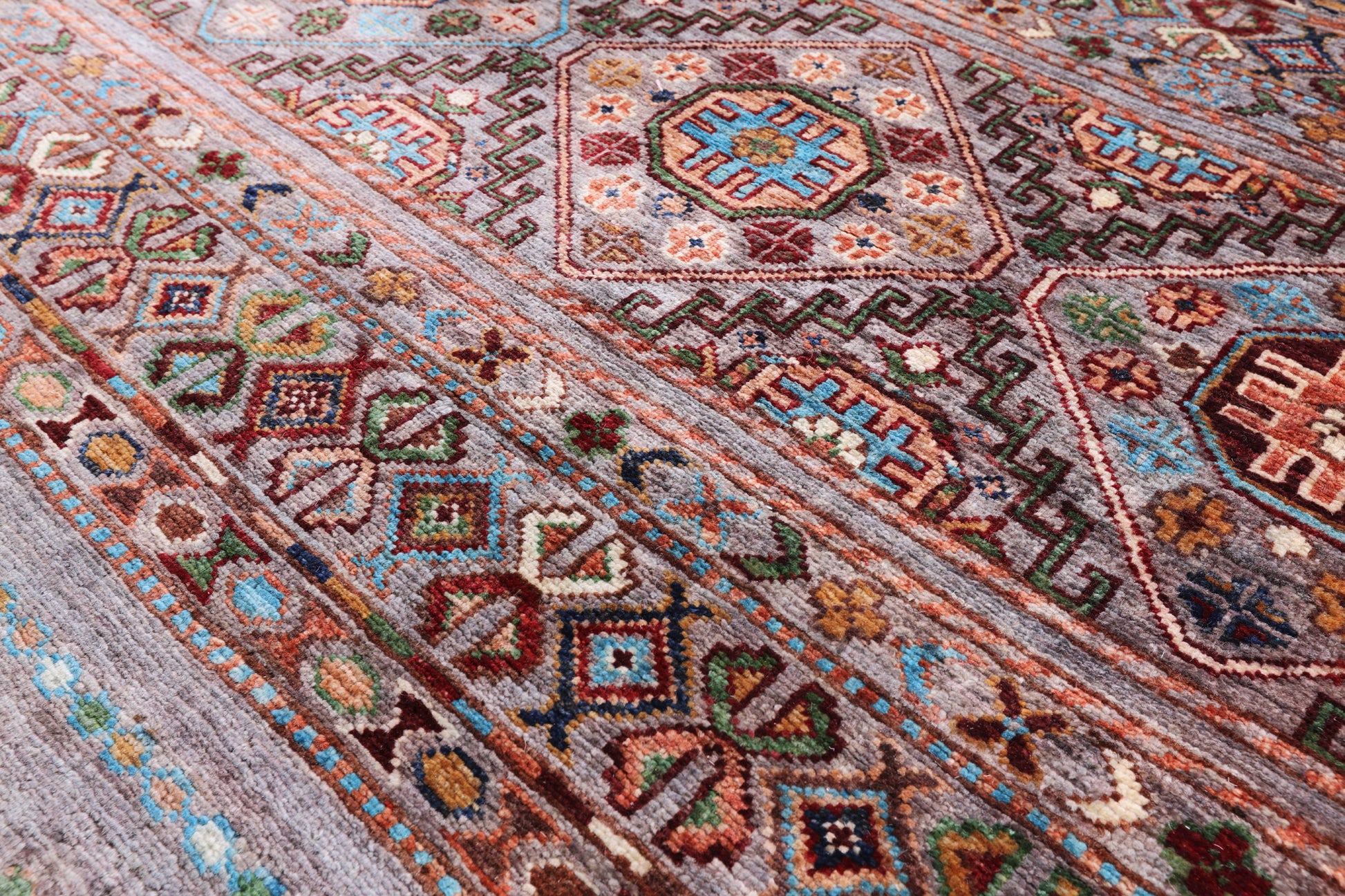 Khorjin Persian Gabbeh Hand Knotted Wool Rug - 6' 10" X 9' 9" - Golden Nile