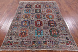 Turkmen Ersari Hand Knotted Wool Rug - 5' 9" X 7' 9" - Golden Nile