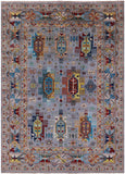 Turkmen Ersari Hand Knotted Wool Rug - 5' 7" X 7' 10" - Golden Nile