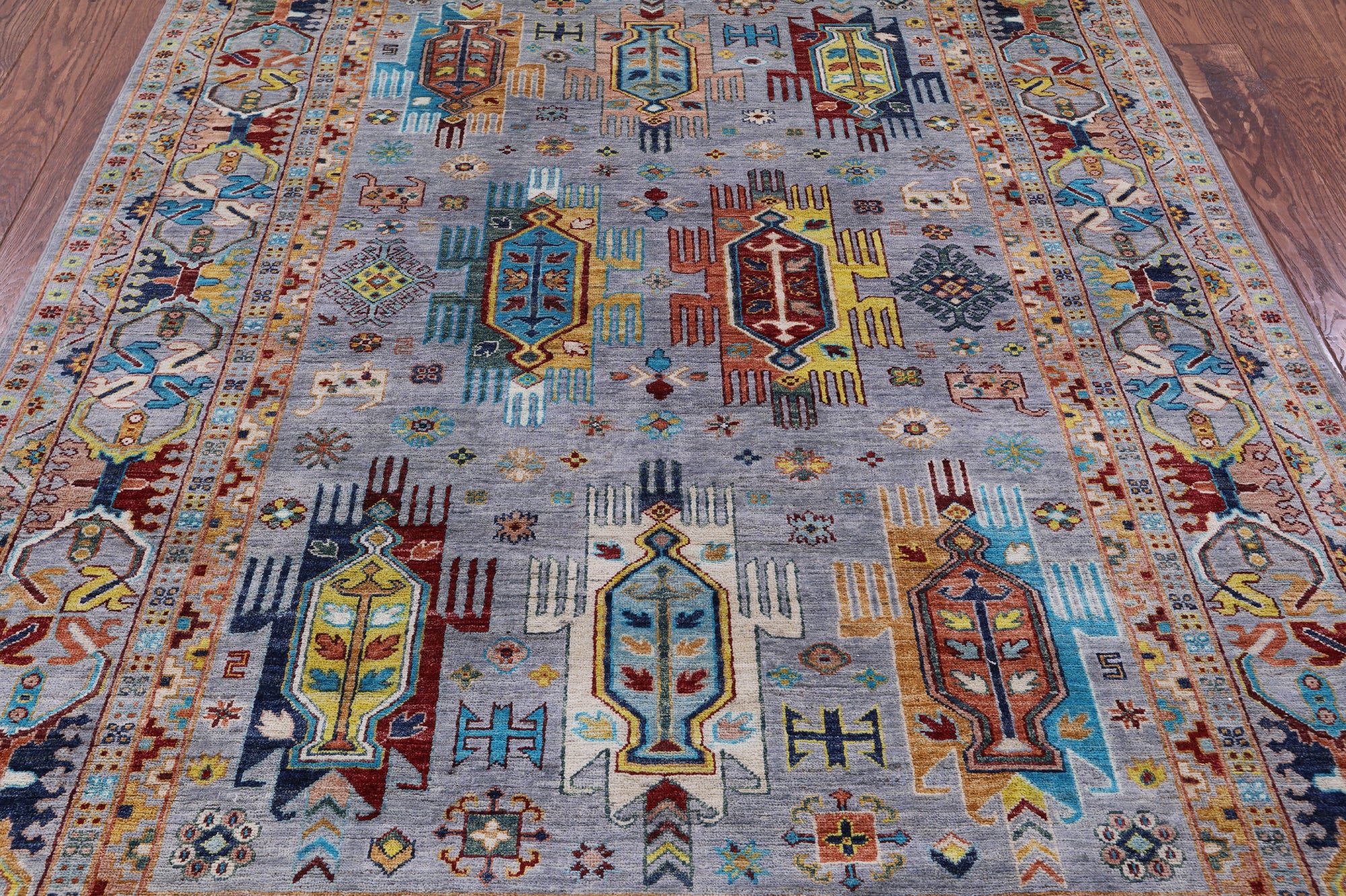 Turkmen Ersari Hand Knotted Wool Rug - 5' 7" X 7' 10" - Golden Nile