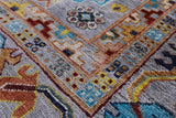 Turkmen Ersari Hand Knotted Wool Rug - 5' 7" X 7' 10" - Golden Nile