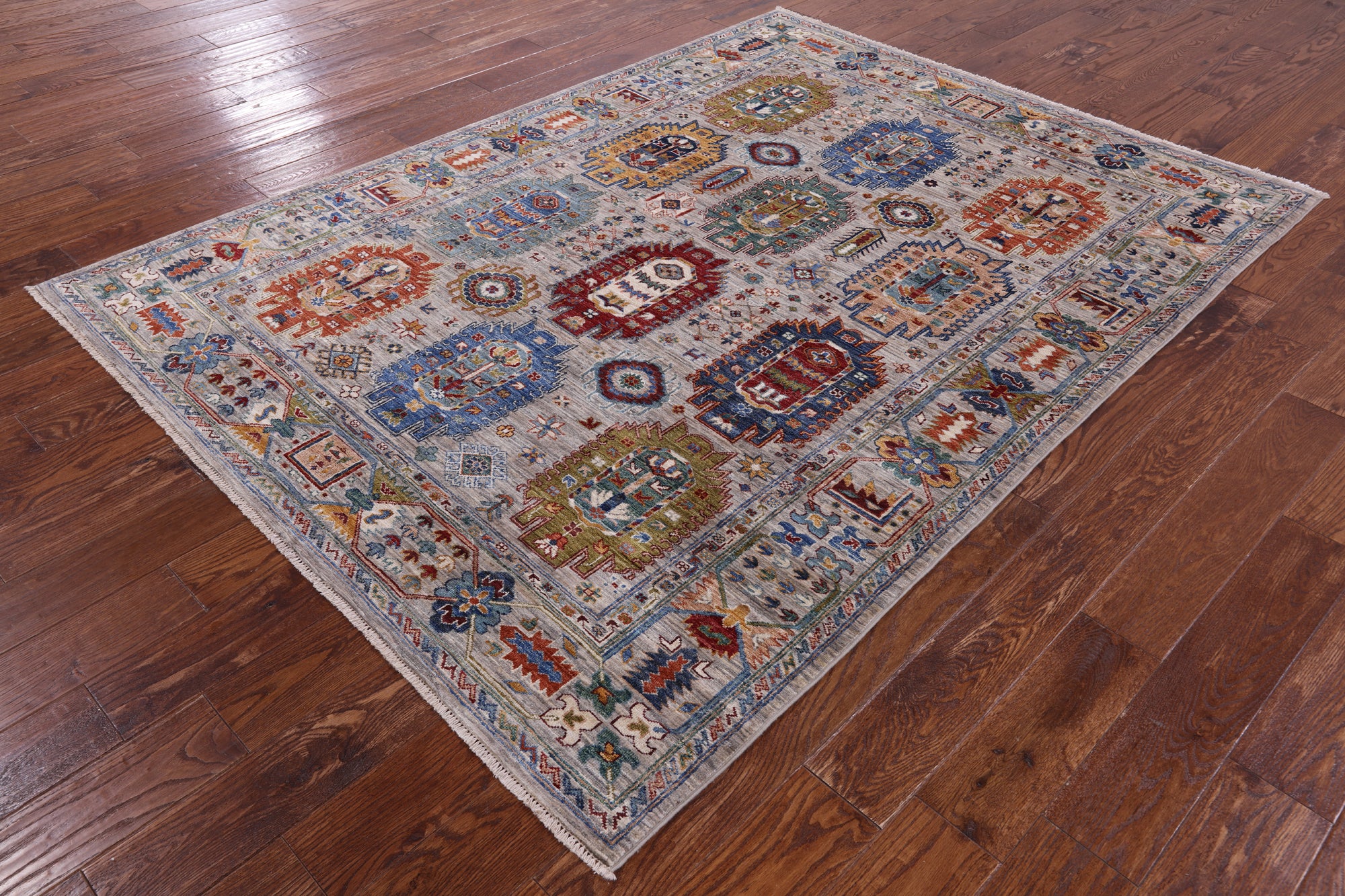 Turkmen Ersari Hand Knotted Wool Rug - 5' 6" X 7' 7" - Golden Nile