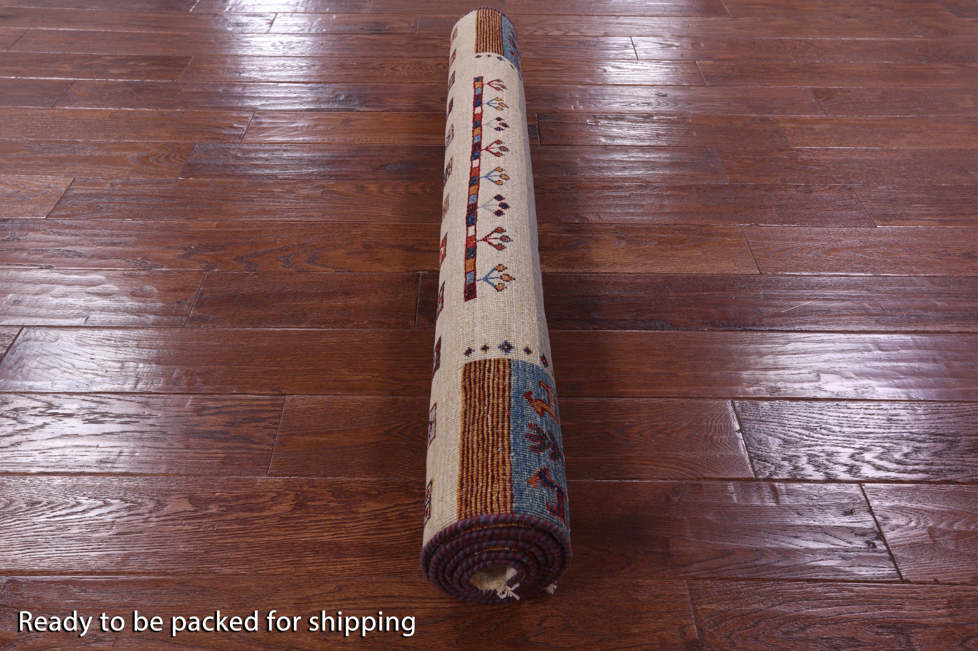 Persian Gabbeh Hand Knotted Wool Rug - 4' 0" X 5' 9" - Golden Nile
