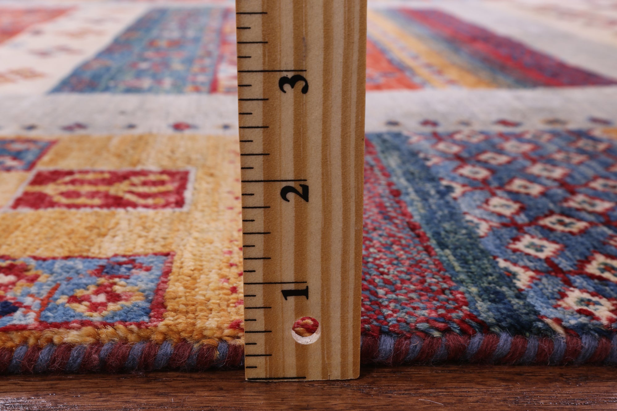 Persian Gabbeh Hand Knotted Wool Rug - 4' 0" X 5' 9" - Golden Nile