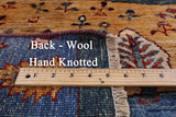 Tribal Persian Gabbeh Handmade Wool Rug - 4' 0" X 5' 10" - Golden Nile
