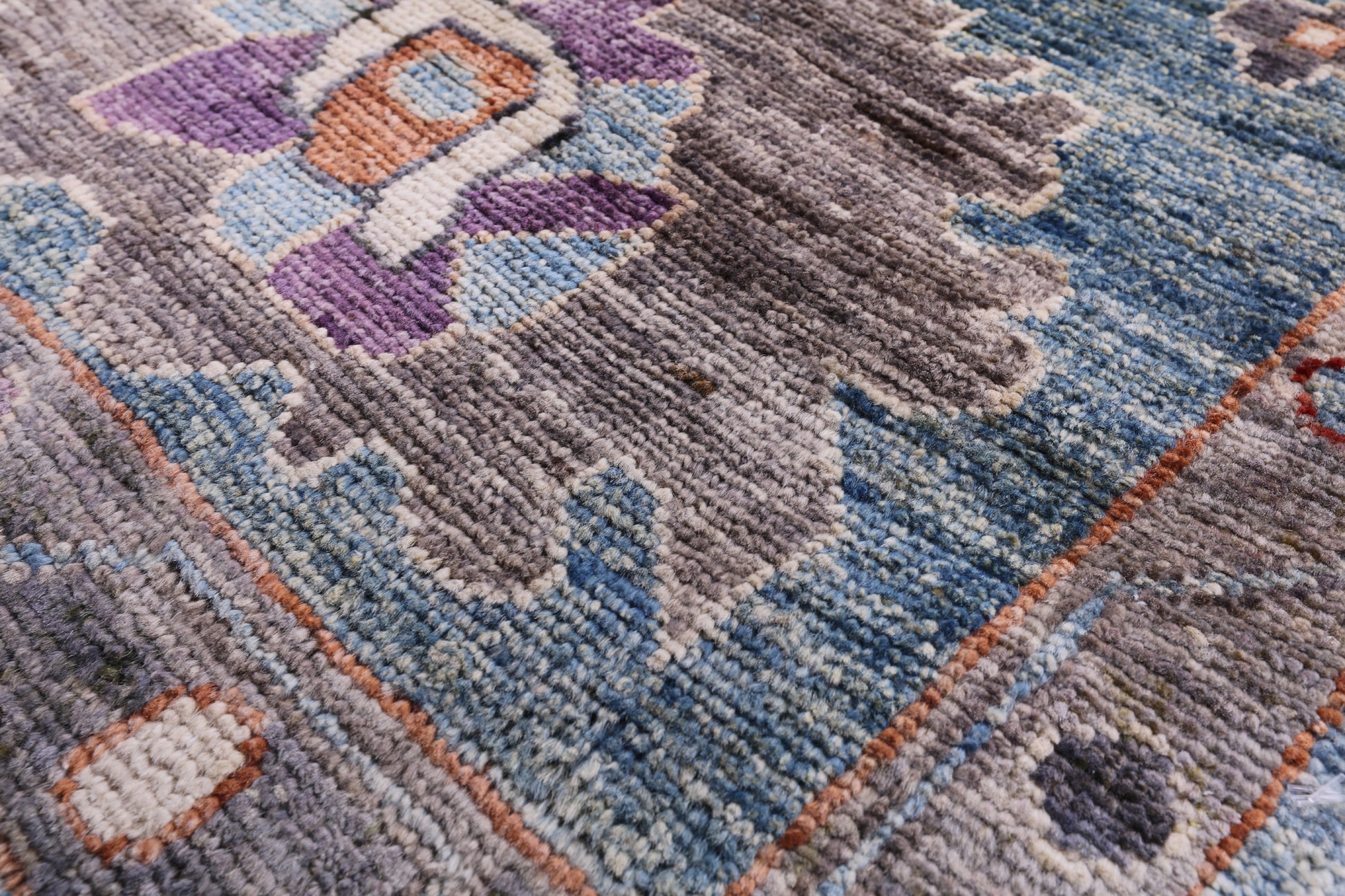 Blue Turkish Oushak Hand Knotted Wool Rug - 8' 10" X 11' 9" - Golden Nile