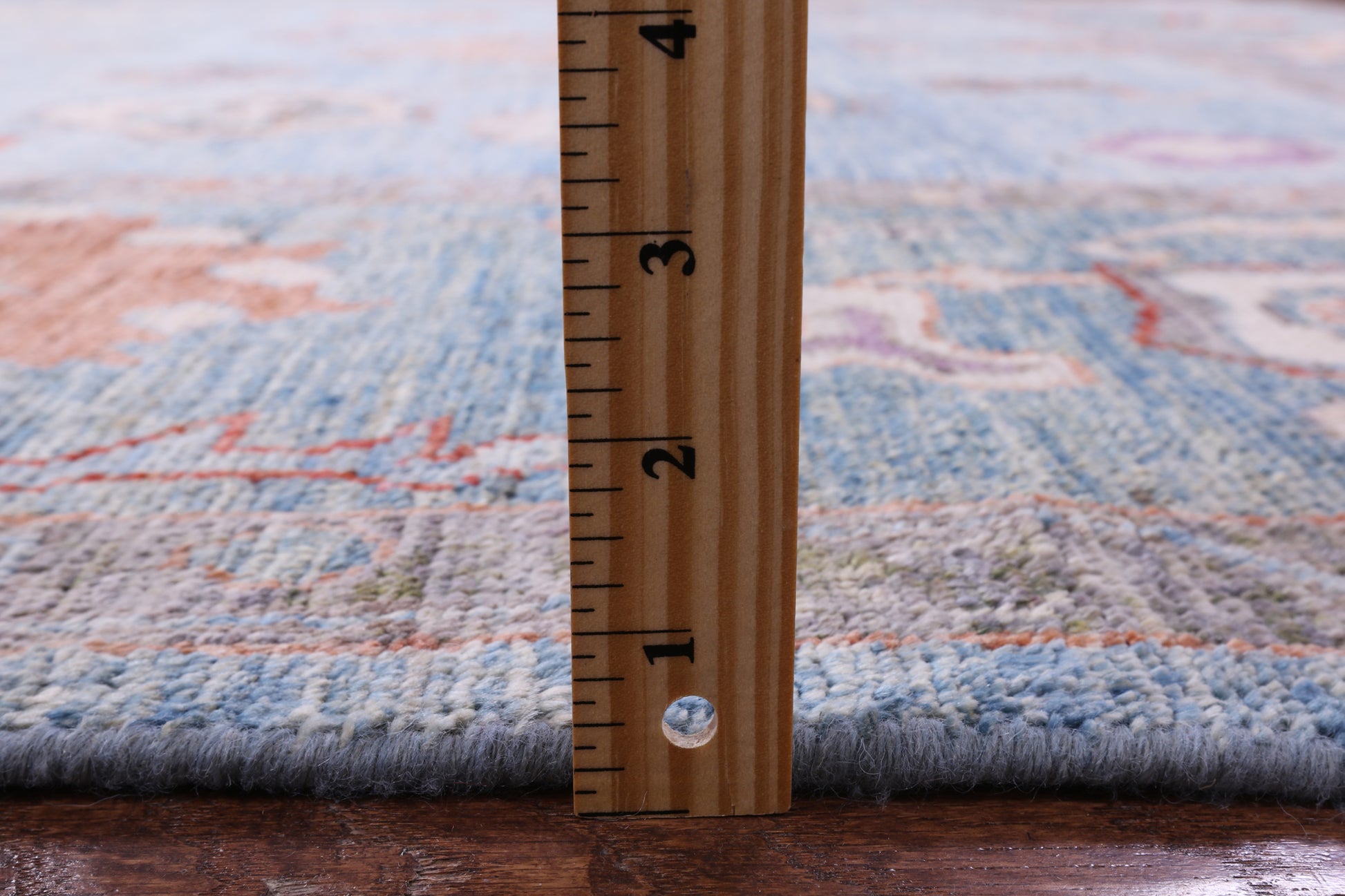 Blue Turkish Oushak Hand Knotted Wool Rug - 8' 10" X 11' 9" - Golden Nile