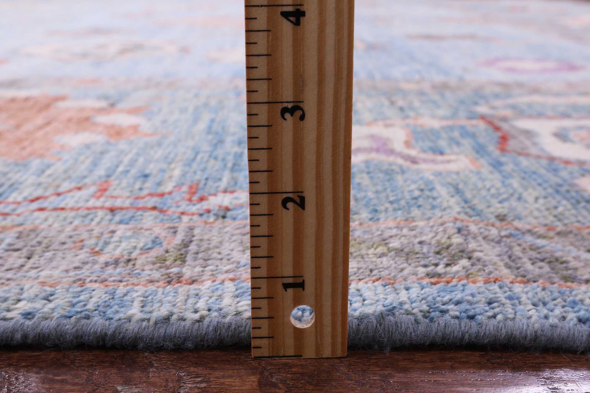 Blue Turkish Oushak Hand Knotted Wool Rug - 8' 10" X 11' 9" - Golden Nile