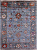 Blue Turkish Oushak Hand Knotted Wool Rug - 8' 10" X 11' 9" - Golden Nile