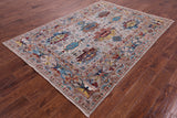 Turkmen Ersari Hand Knotted Wool Rug - 5' 7" X 7' 10" - Golden Nile