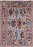 Turkmen Ersari Hand Knotted Wool Rug - 5' 7" X 7' 10" - Golden Nile
