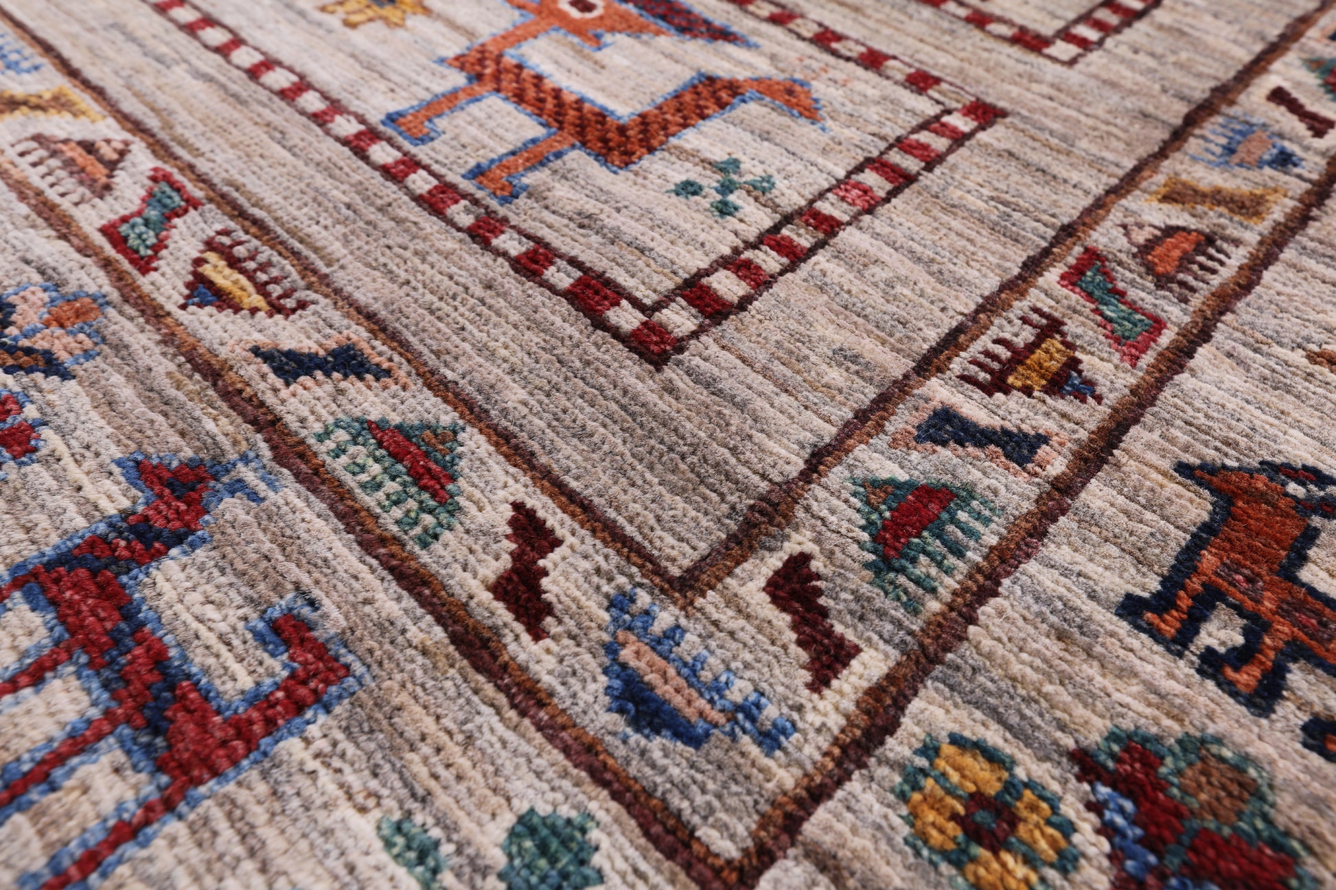 Persian Gabbeh Hand Knotted Wool Rug - 6' 9" X 9' 7" - Golden Nile