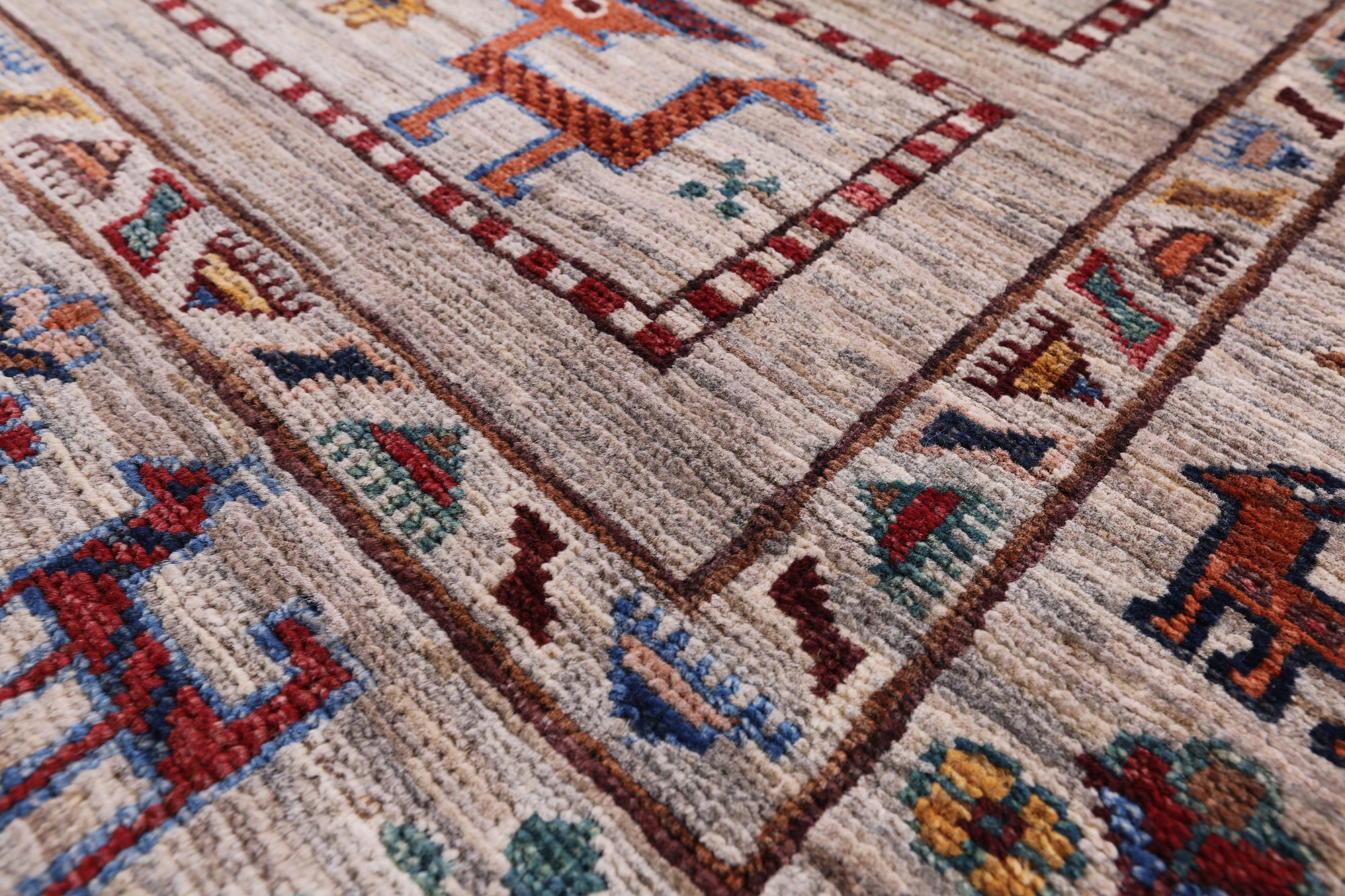 Persian Gabbeh Hand Knotted Wool Rug - 6' 9" X 9' 7" - Golden Nile