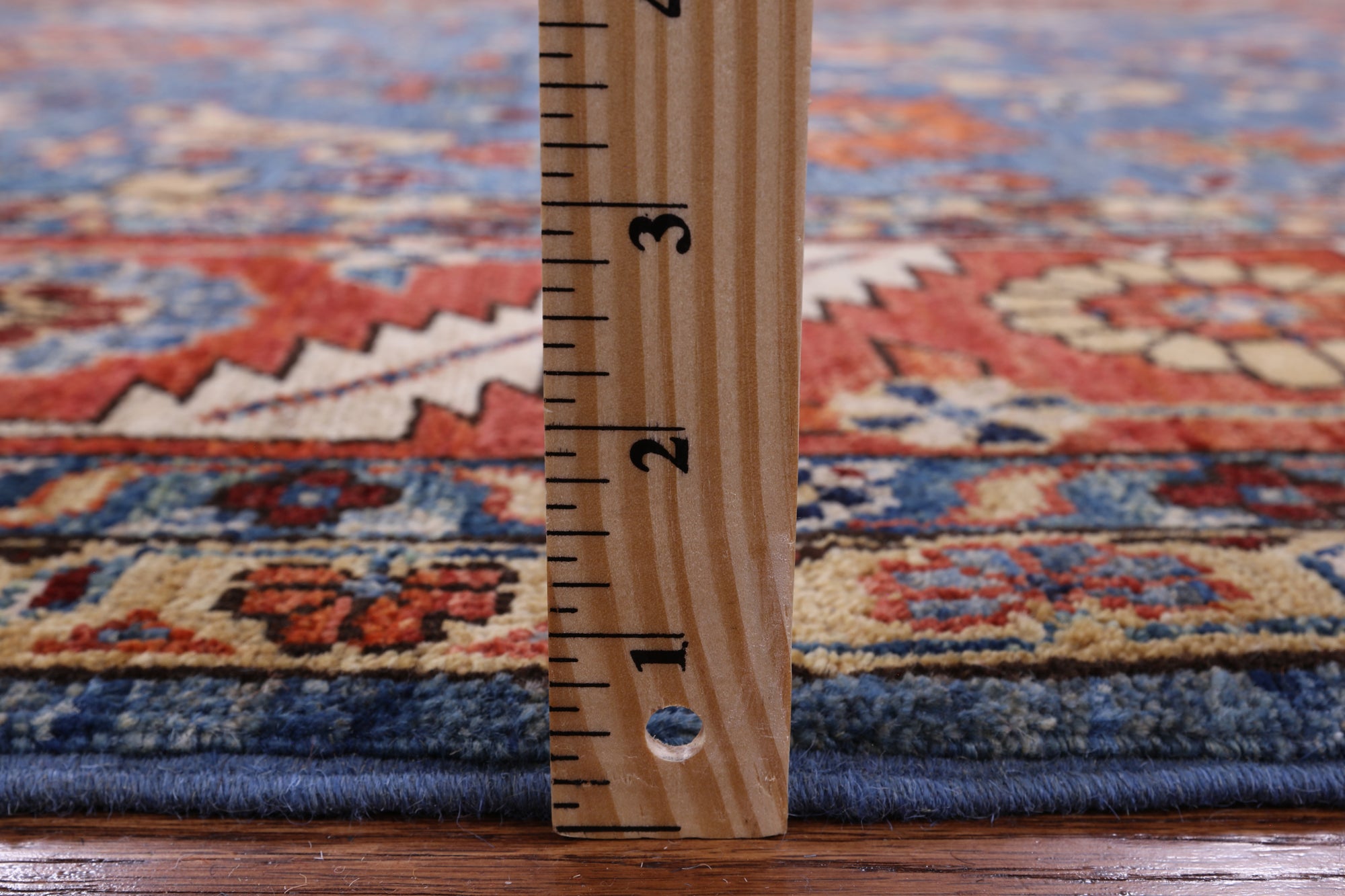 Blue Persian Fine Serapi Hand Knotted Wool Rug - 8' 2" X 10' 0" - Golden Nile
