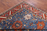 Blue Persian Fine Serapi Hand Knotted Wool Rug - 8' 2" X 10' 0" - Golden Nile