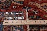 Red Persian Fine Serapi Hand Knotted Wool Rug - 10' 0" X 13' 6" - Golden Nile