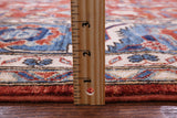 Red Persian Fine Serapi Hand Knotted Wool Rug - 9' 1" X 11' 11" - Golden Nile