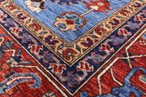 Blue Persian Fine Serapi Handmade Wool Rug - 8' 8" X 11' 9" - Golden Nile