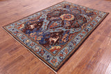 Persian Fine Serapi Hand Knotted Wool Rug - 6' 3" X 9' 0" - Golden Nile