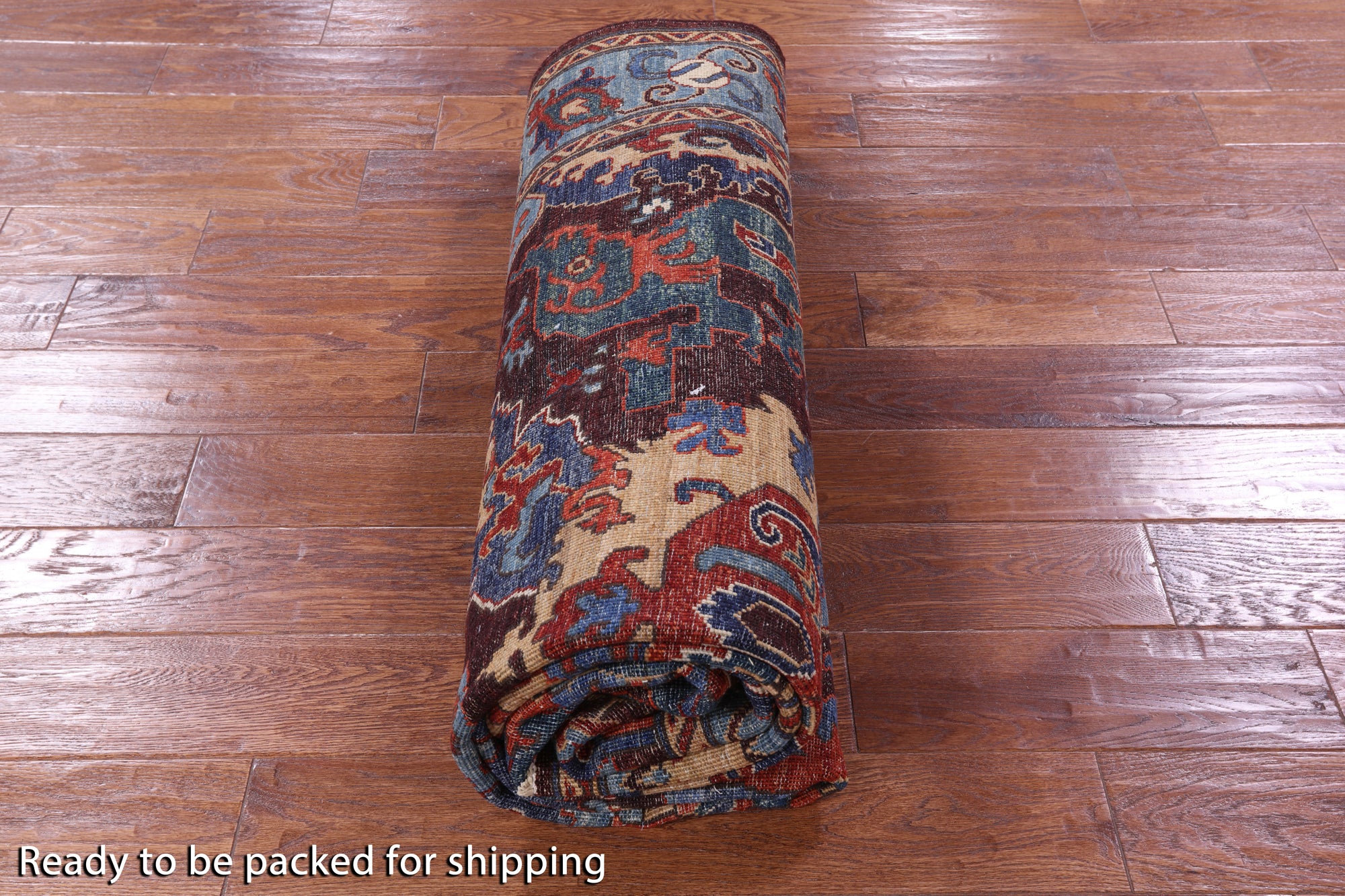 Persian Fine Serapi Hand Knotted Wool Rug - 6' 3" X 9' 0" - Golden Nile