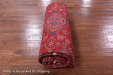 Red Super Kazak Full Pile Overdyed Hand Knotted Wool Rug - 9' 10" X 13' 10" - Golden Nile